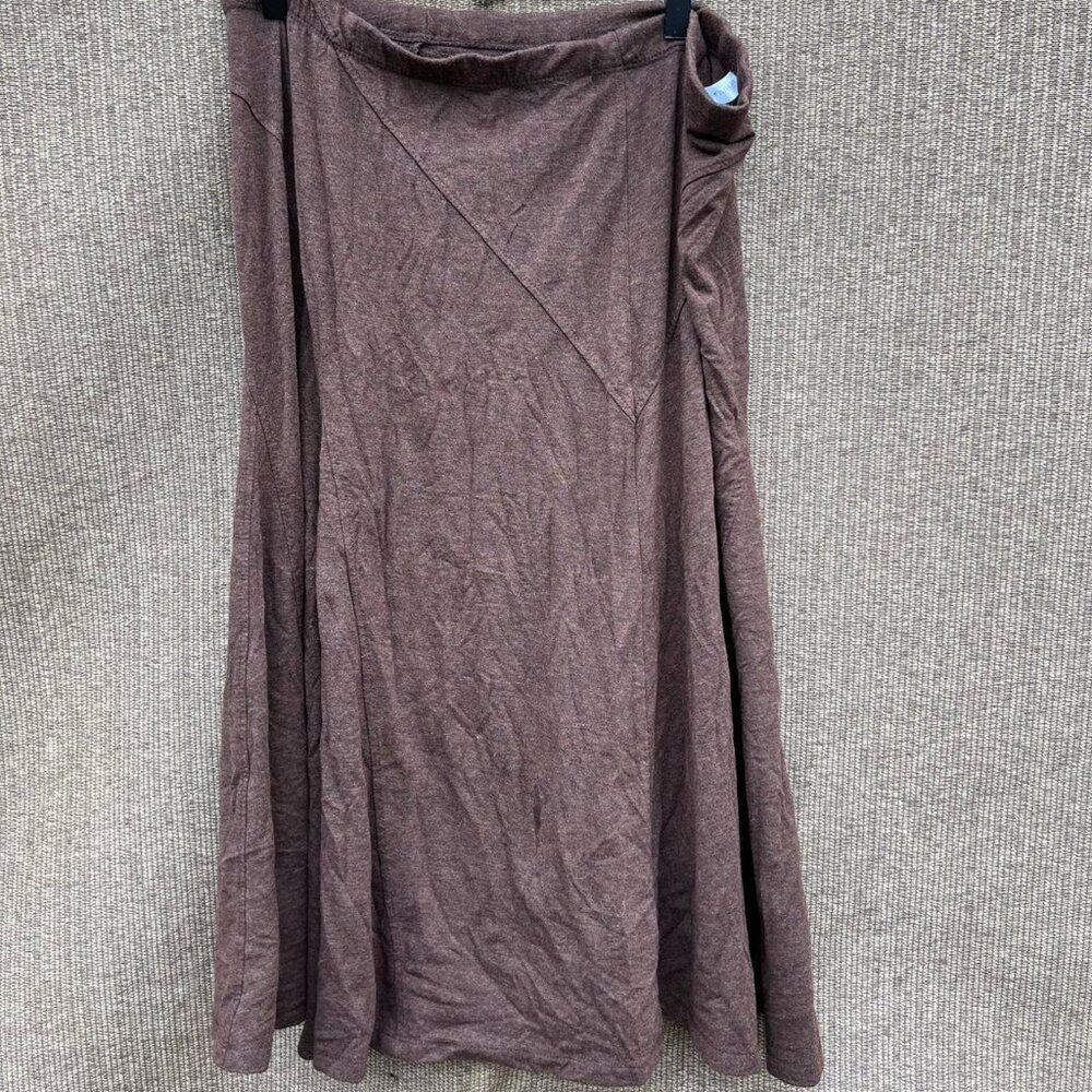Vintage White Stag Womens Maxi Skirt Size L 90s Boho Brown Forest Fairy